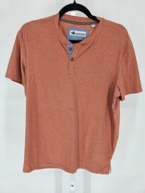 Tallwoods Mens Sz M Short Sleeve Athletic T Shirt Orange Coral